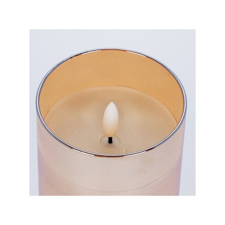 Trinx Flameless Jar Candle with Glass Holder Wayfair Canada